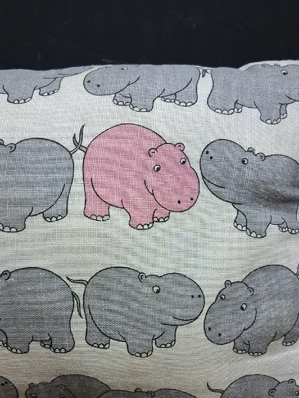 Throw Pillow Featuring Cartoon‎ Hippopotamuses.